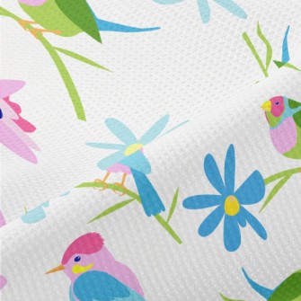 Fantasy Colorful Bird Piqué