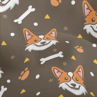 Lively And Happy Corgi Lightweight Performance Linen