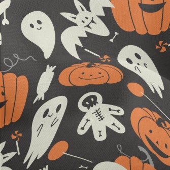 Cute Pumpkins And Ghosts Lightweight Performance Linen