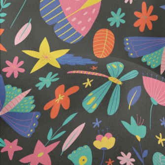 Colorful Butterfly Dragonfly Lightweight Performance Linen