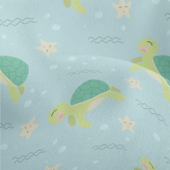 Happy Sea Turtle Lightweight Performance Linen