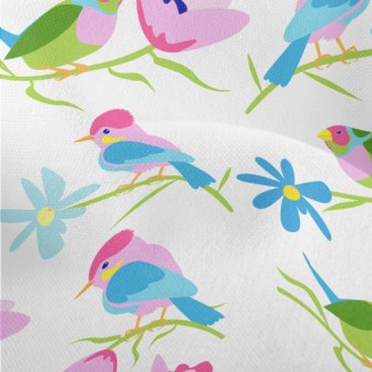 Fantasy Colorful Bird Lightweight Performance Linen