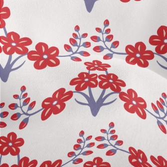 Small Berry Flowers Lightweight Performance Linen