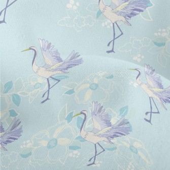 Elegant Japanese Crane Lightweight Performance Linen