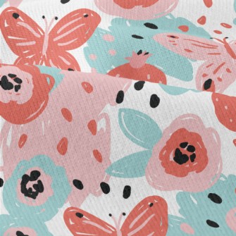 Color Pen Doodle Butterfly Modern Jersey