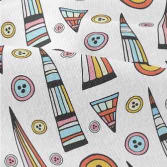 Geometric Triangle Buttons Modern Jersey