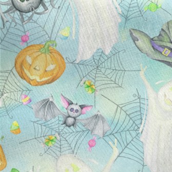 Watercolor Ghost Spider Jersey Backed Fleece