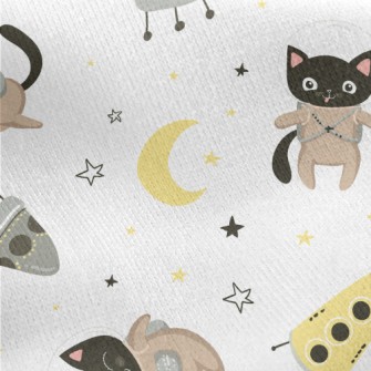 Awesome Space Cat Jersey Backed Fleece