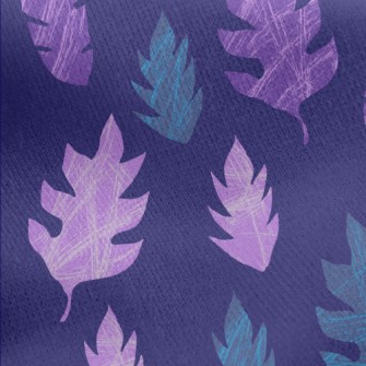 Mysterious Silhouette Leaves Jersey Backed Fleece