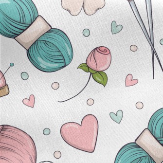 Cute And Cozy Yarn Ball Jersey Backed Fleece