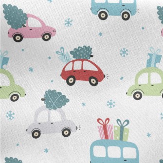 Car Loaded With Gifts Jersey Backed Fleece