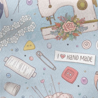 Hand-sewn Rabbit Doll Jersey Backed Fleece