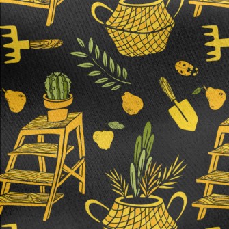 Wonderful Gardening Potted Pla Jersey Backed Fleece
