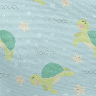 Happy Sea Turtle Pongee