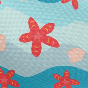 Bright Starfish Shells Pongee