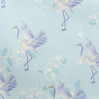 Elegant Japanese Crane Pongee