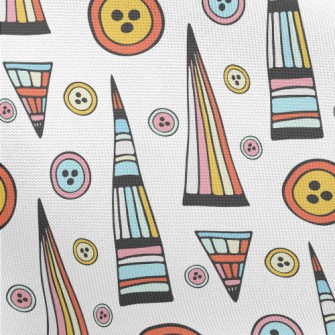 Geometric Triangle Buttons Pongee