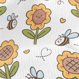 Bee And Sunflower Stretch Jersey