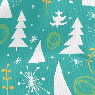 Warm Winter Christmas Tree Stretch Jersey