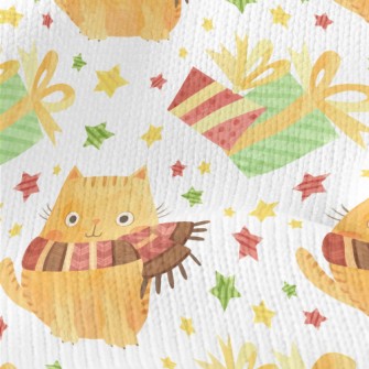 Big Eyes Scarf Cat Stretch Jersey