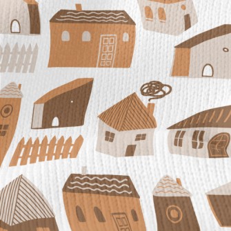 Houses Big And Small Stretch Jersey
