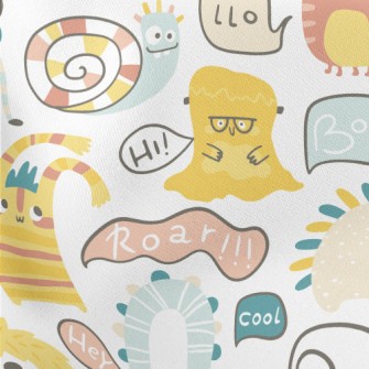 Halloween Funny Little Monster Lightweight Cotton Poplin