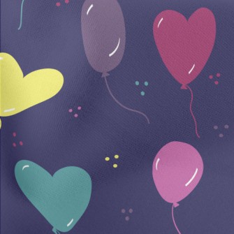 Love Shaped Balloons Lightweight Cotton Poplin