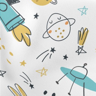 Vast Space Flying Saucer Lightweight Cotton Poplin
