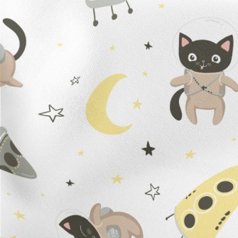 Awesome Space Cat Lightweight Cotton Poplin