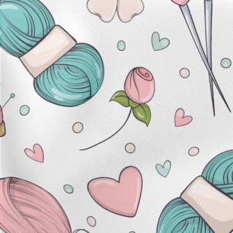 Cute And Cozy Yarn Ball Lightweight Cotton Poplin