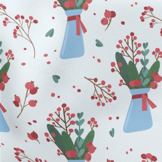Christmas Style Potted Plants Lightweight Cotton Poplin