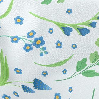 Small And Cute Flowers Lightweight Cotton Poplin