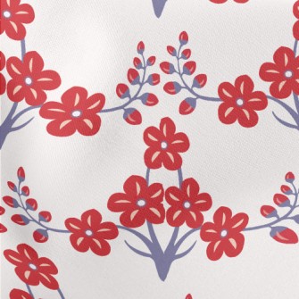 Small Berry Flowers Lightweight Cotton Poplin