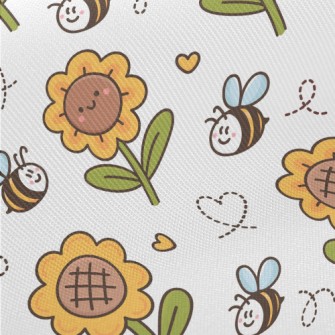 Bee And Sunflower Midweight Cotton Poplin