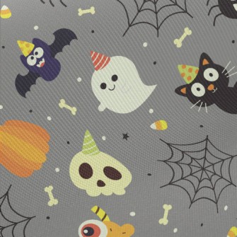 Lively Little Halloween Monste Midweight Cotton Poplin