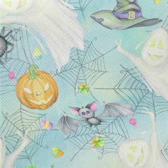 Watercolor Ghost Spider Midweight Cotton Poplin