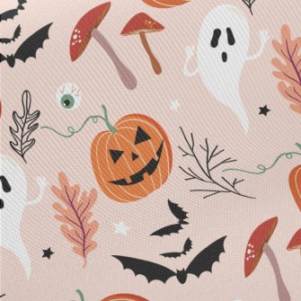 Evil Pumpkin Bat Midweight Cotton Poplin