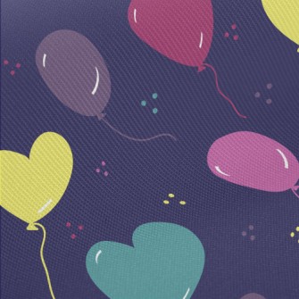 Love Shaped Balloons Midweight Cotton Poplin