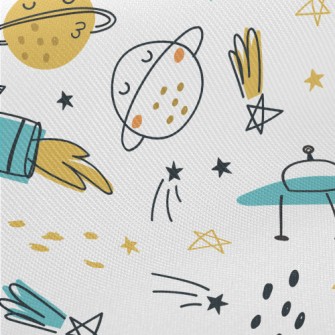 Vast Space Flying Saucer Midweight Cotton Poplin