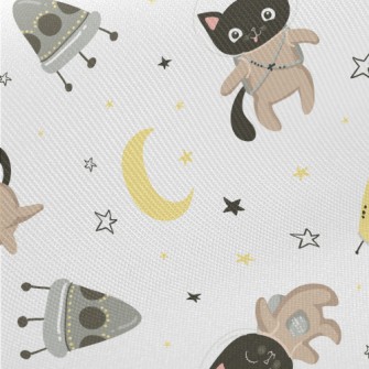 Awesome Space Cat Midweight Cotton Poplin