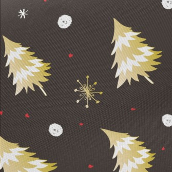 Glittering Christmas Tree Midweight Cotton Poplin