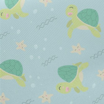 Happy Sea Turtle Midweight Cotton Poplin