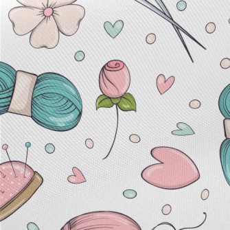 Cute And Cozy Yarn Ball Midweight Cotton Poplin