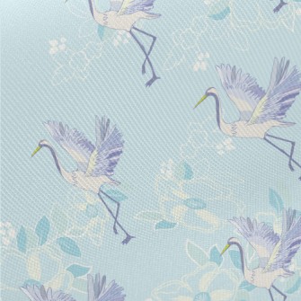 Elegant Japanese Crane Midweight Cotton Poplin