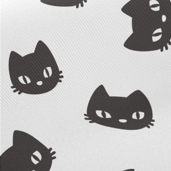Serious Little Black Cat Midweight Cotton Poplin