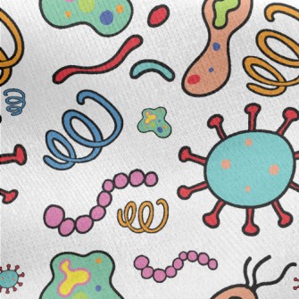 Science And Chemicals Patterns Jersey Backed Fleece