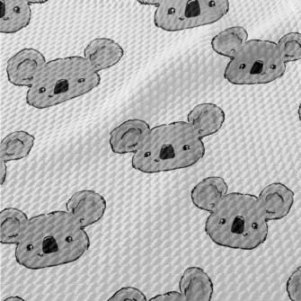Hand Drawn Plush Koala Birdseye Piqué