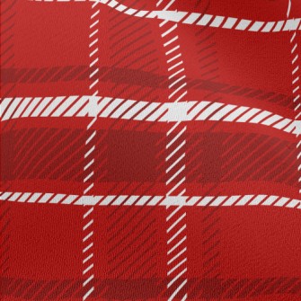 Christmas Red Plaid Chiffon
