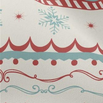 Beautiful Retro Christmas Patt Chiffon