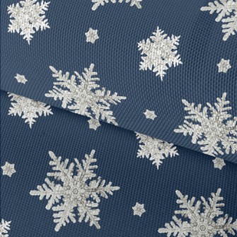 Hand Drawn Watercolor Snowflak Waterproof Oxford